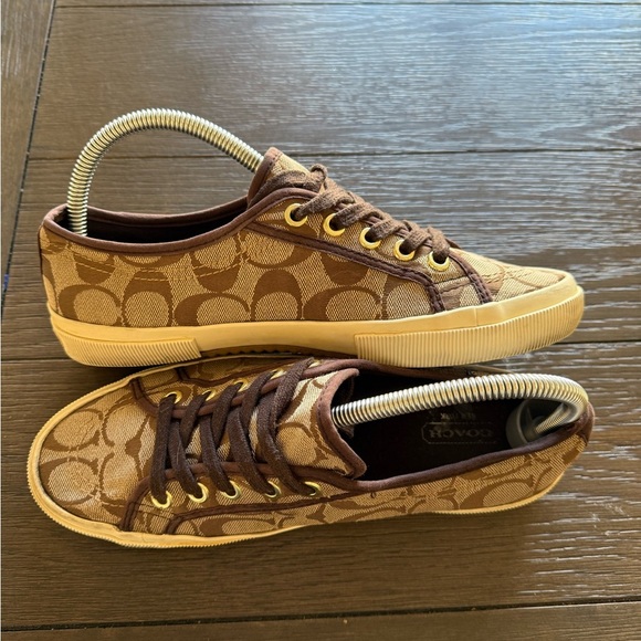 Coach Shoes - Coach Brown Signature Sneakers 7.5